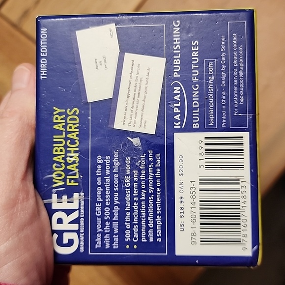 GRE flashcards:  500 in box - Picture 4 of 4